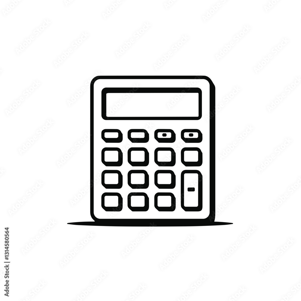 Minimalist calculator icon design, essential utility concept Minimalist calculator icon design, essential utility concept
