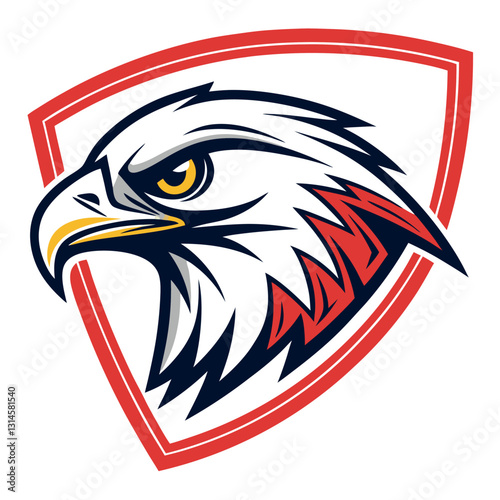 Brave falcon head for vector logo for sport club.