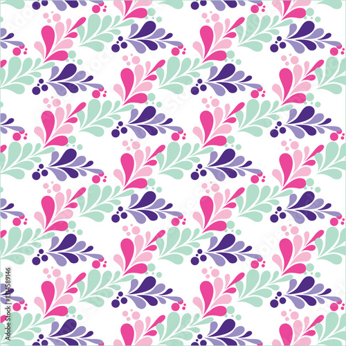 Geometric Abstract Seamless Pattern with Modern Shapes