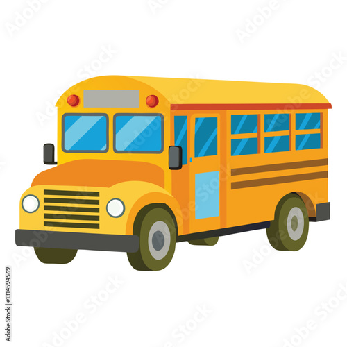 A Classic Yellow School Bus Illustration for Kids Transportation