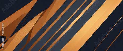 Wallpaper Mural Brown and Golden lines flat design dark gradient background Torontodigital.ca