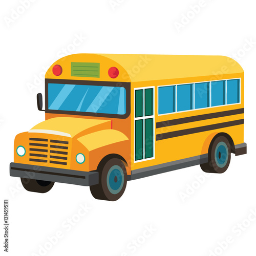 A bright yellow school bus ready for students transportation