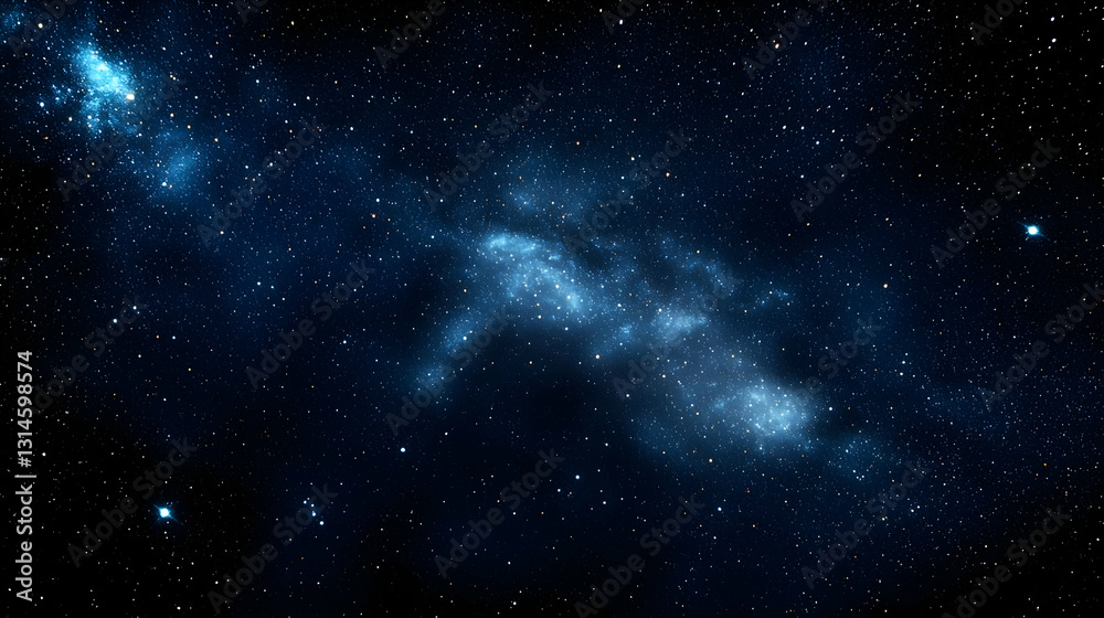 A Deep Space Image Of A Blue And White Nebula With Sparkling Stars Against A Dark Blue Background A Deep Space Image Of A Blue And White Nebula With Sparkling Stars Against A Dark Blue Background