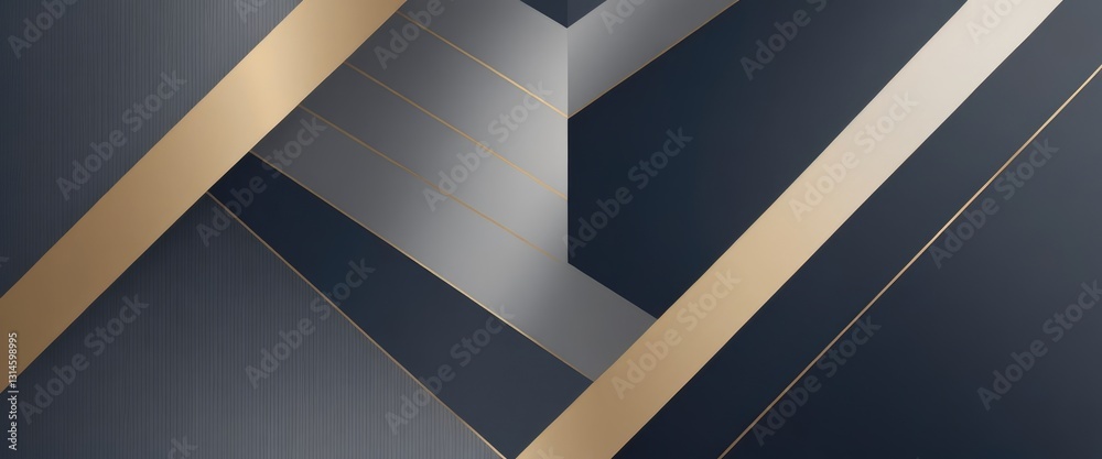 Gray and Golden lines flat design dark gradient background Gray and Golden lines flat design dark gradient background