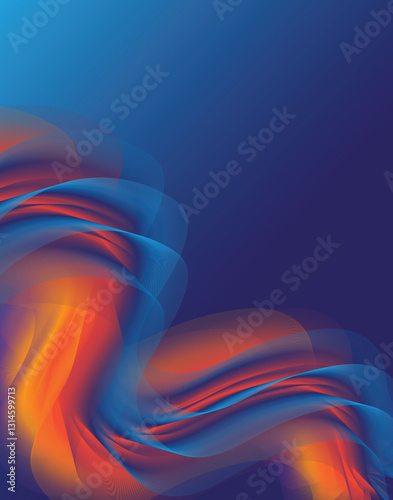 Abstract colorful wave background with dynamic light and energy effects