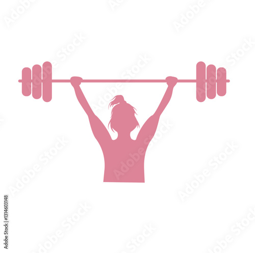 Fitness woman logo for Sport Label, Gym Badge, gym and fitness club, vector illustration