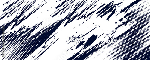 Dots halftone white blue gradient color pattern grunge texture background. Dots pop art comic sports style