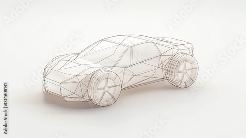 High-performance computing, finite element method simulation, futuristic 3D illustration