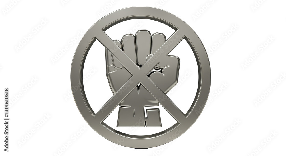 Obraz premium Isolated No Protest Sign