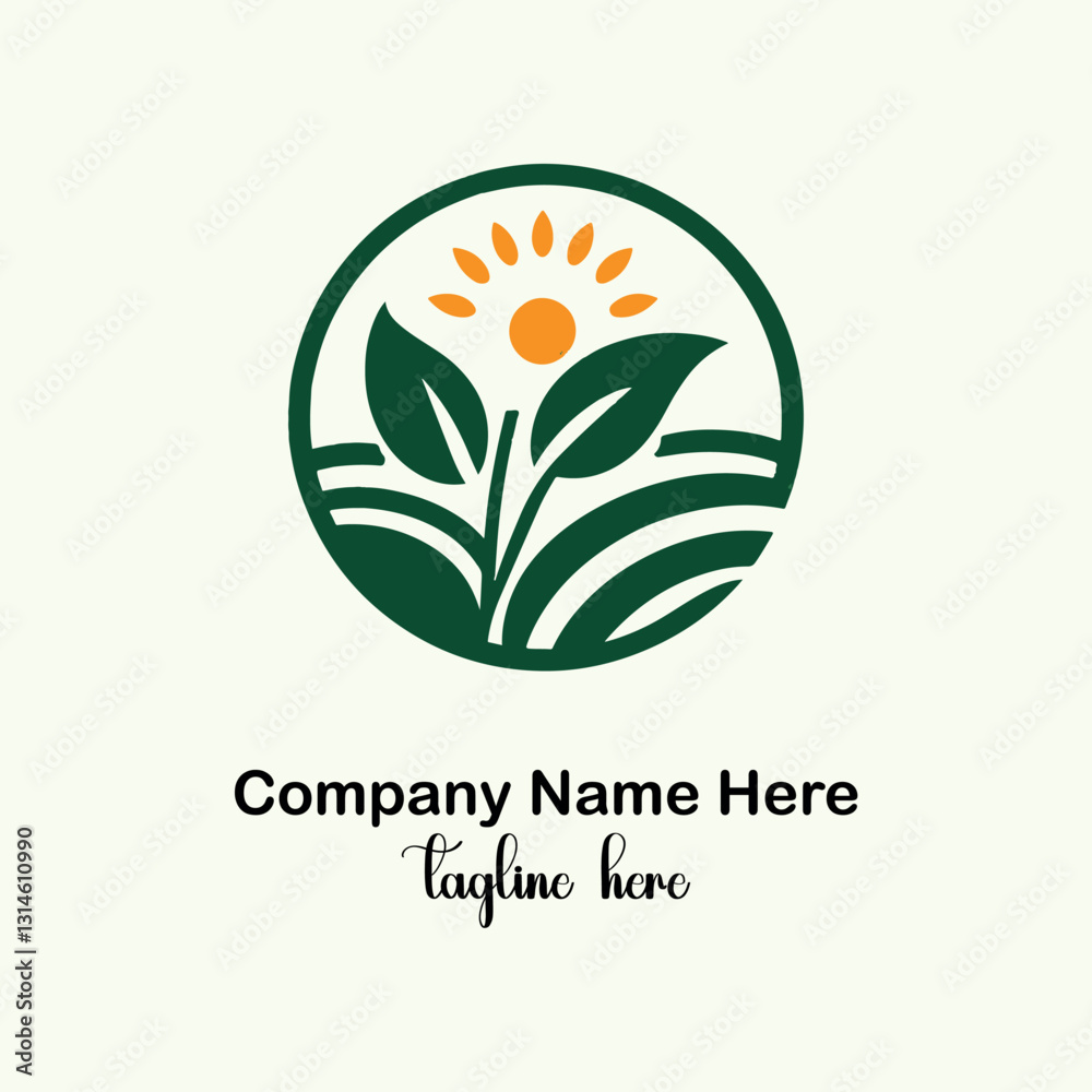 Fototapeta premium agriculture logo design 