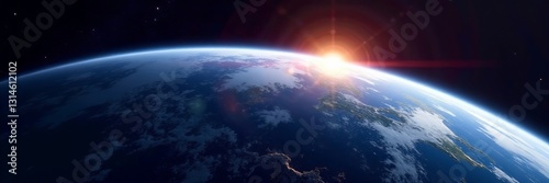 Stunning satellite image of planet Earth showcasing the beauty of its atmosphere, view, beauty, satellite