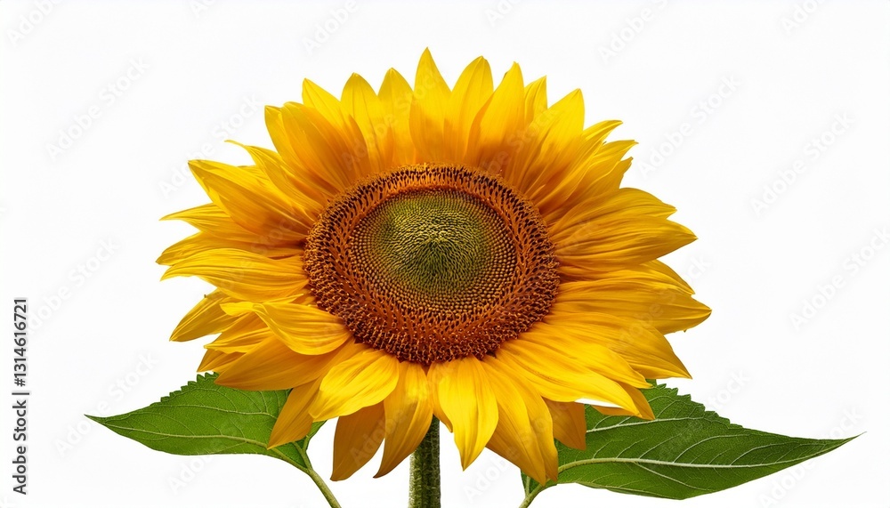 Fototapeta premium sunflower on white background