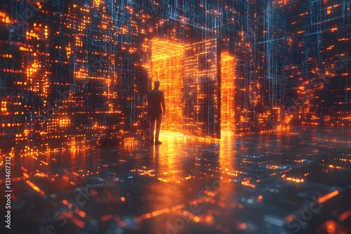 Wallpaper Mural Futuristic Digital Portal Concept with Immersive Virtual Reality Scene Torontodigital.ca