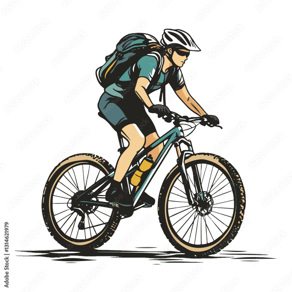 Obraz premium cyclist riding a bicycle