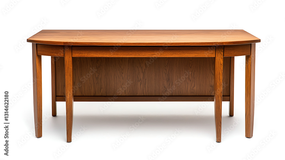 A wooden table with a brown top and legs A wooden table with a brown top and legs