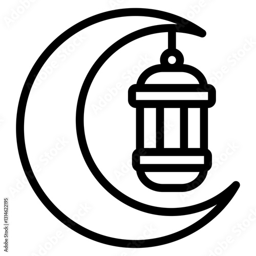 Elegant Crescent Moon Lantern Design