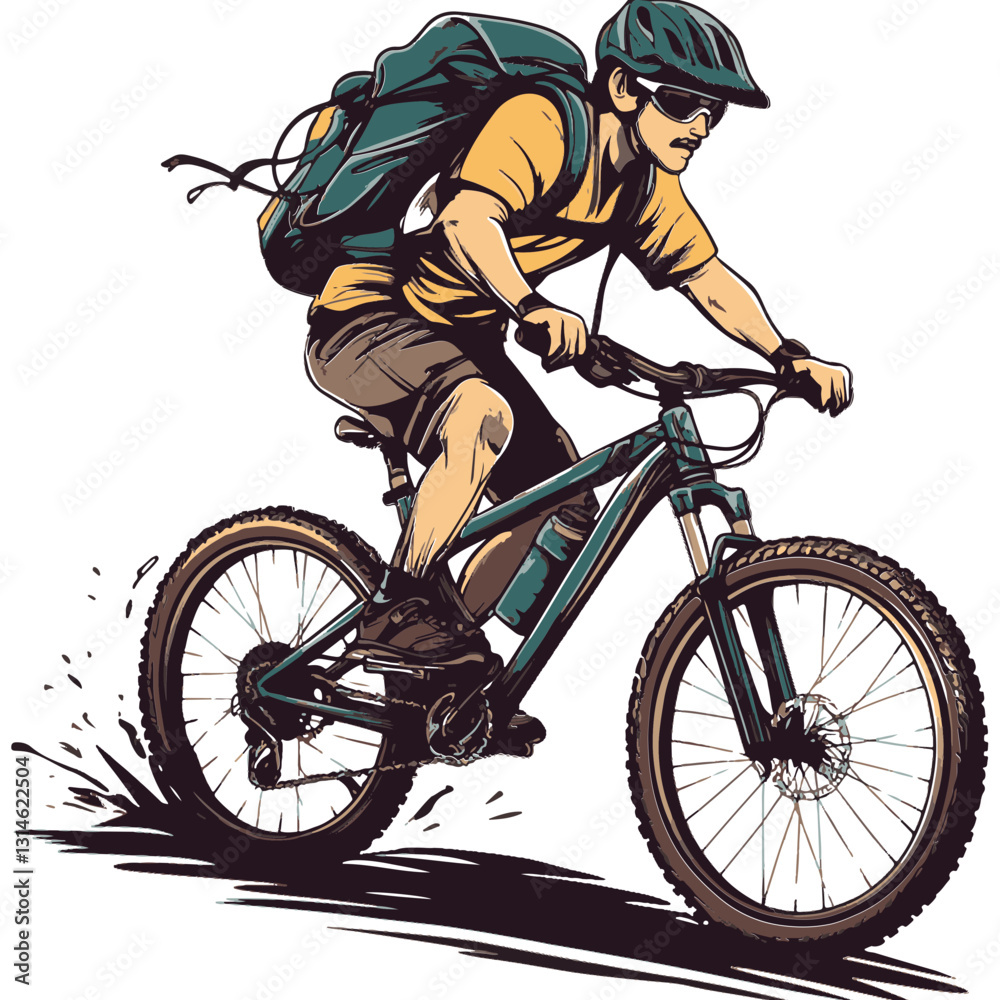 Obraz premium cyclist riding a bicycle