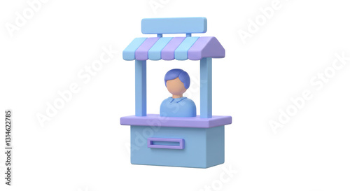 Isolated Vendor Kiosk