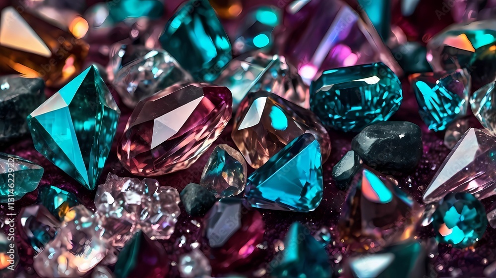 abstract crystal background, iridescent texture, macro panorama, faceted gem, wide panoramic polygonal wallpaper abstract crystal background, iridescent texture, macro panorama, faceted gem, wide panoramic polygonal wallpaper
