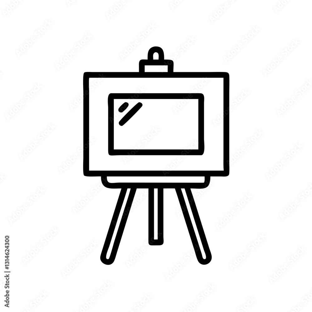 wooden easel with blank canvas wooden easel with blank canvas