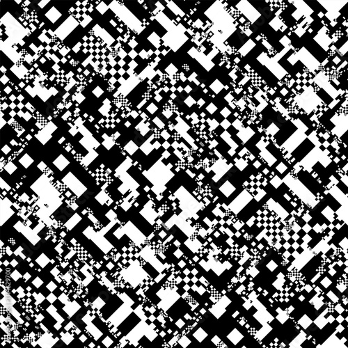 Black White Checkered Pixel...