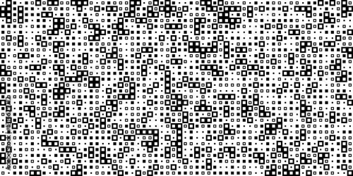 Black White Chaotic Square Mosaic Background
