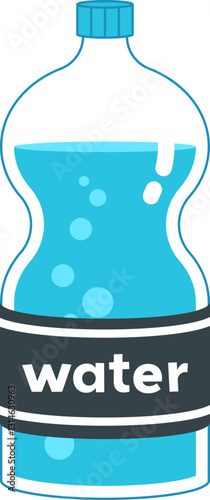 water bottle cartoon vector illustration