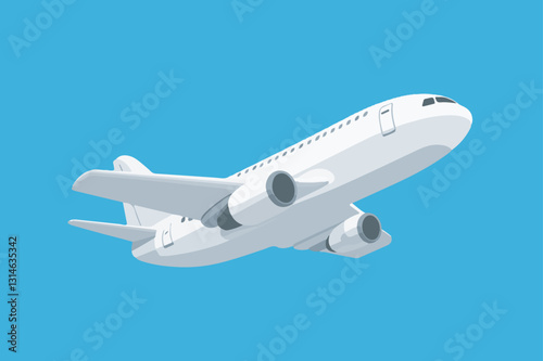 Wallpaper Mural airplane, on the blue background Torontodigital.ca