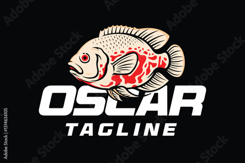 Oscar fish lettering logo, oscar logo design