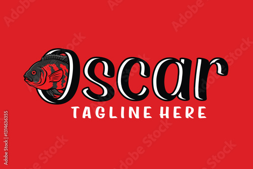 Oscar lettering logo, oscar  fish logo