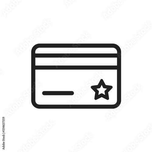 Stylish hotel card icon in minimalist design, luxury concept