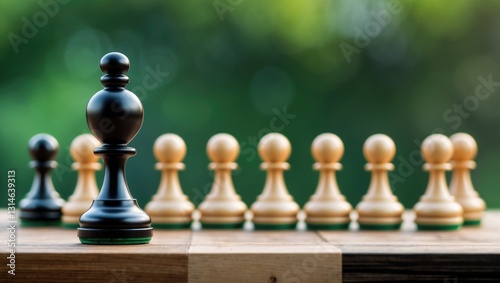Wallpaper Mural Chess pawns symbolizing confrontation. Torontodigital.ca