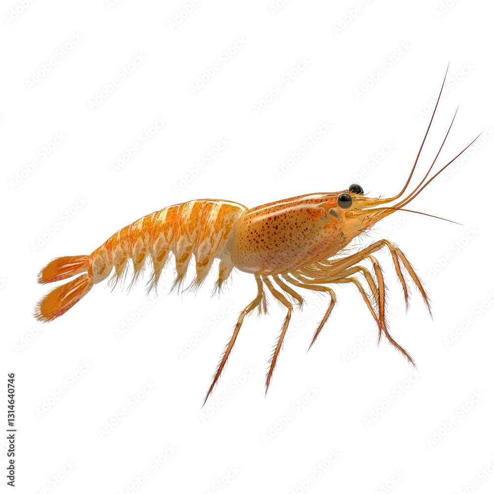 3D icon of Grass shrimp isolated on transparency background 3D icon of Grass shrimp isolated on transparency background