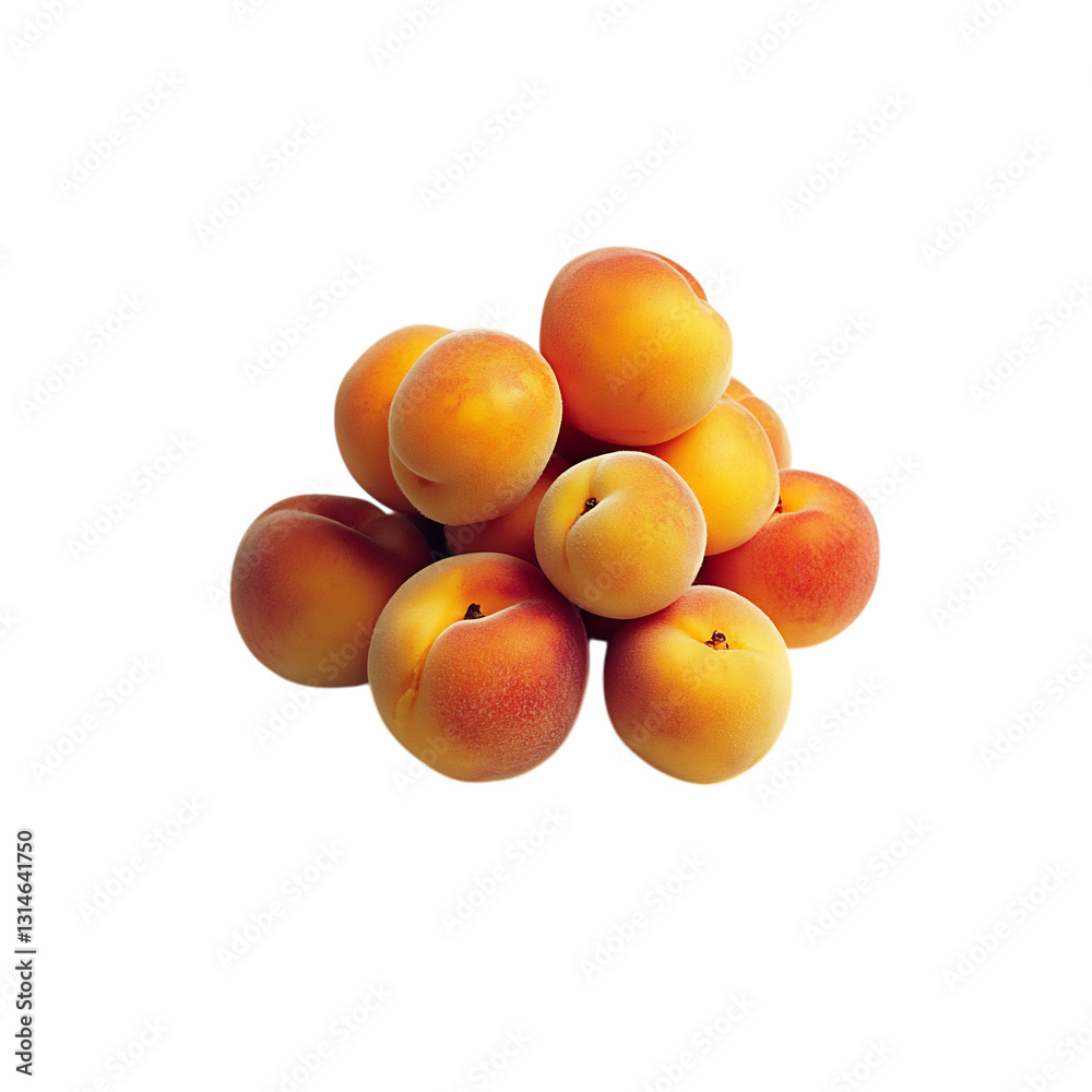Fresh Peaches with Fuzzy Skin and Juicy Flesh Isolated on Transparent Background Fresh Peaches with Fuzzy Skin and Juicy Flesh Isolated on Transparent Background