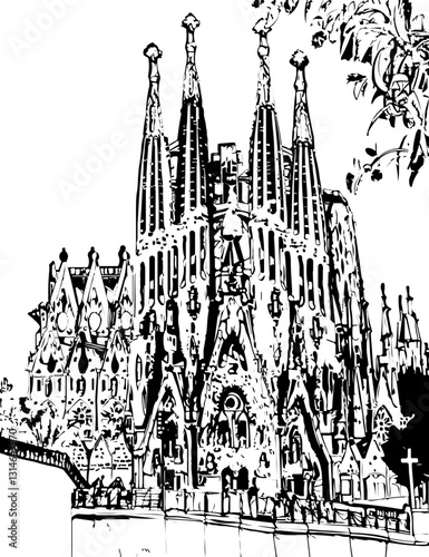 barcelona, coloring page, architecture, arch, building, corridor, stone, column, europe, ancient, arches, arcade, interior, church, abbey, old, arc, medieval, cloister, italy, light, monastery, archwa