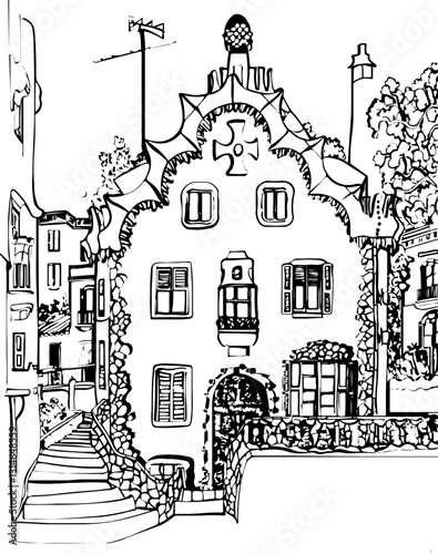 barcelona, coloring page, architecture, arch, building, corridor, stone, column, europe, ancient, arches, arcade, interior, church, abbey, old, arc, medieval, cloister, italy, light, monastery, archwa
