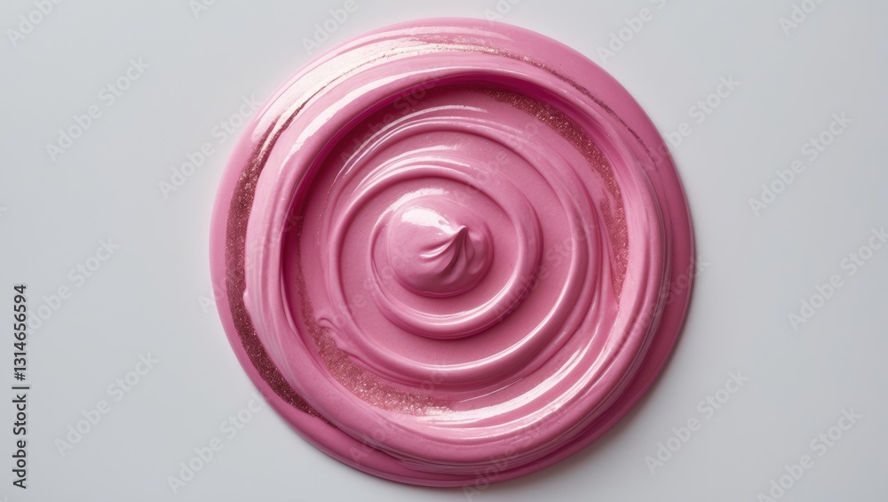 Viva Magenta swirl of paint. Isolated brush stroke on a white background. Beauty texture. Flat lay, top view. Viva Magenta swirl of paint. Isolated brush stroke on a white background. Beauty texture. Flat lay, top view.