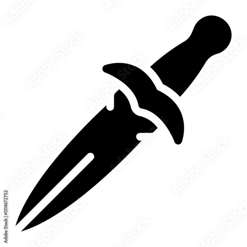 dagger glyph icon
