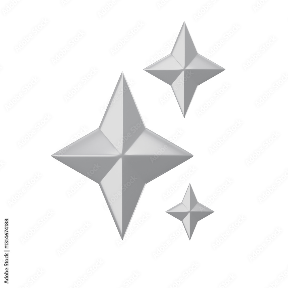 Obraz premium Scribble Elements 3D Illustration Asset