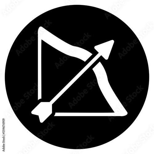 crossbow glyph icon