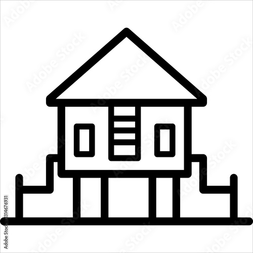 home line icon vector illustration isolated on white background