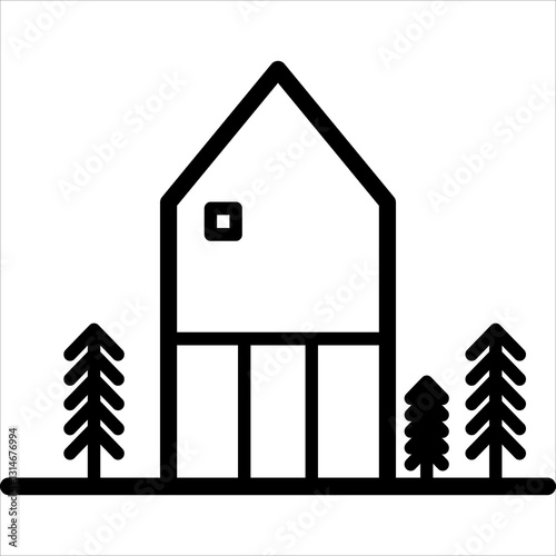 home line icon vector illustration isolated on white background