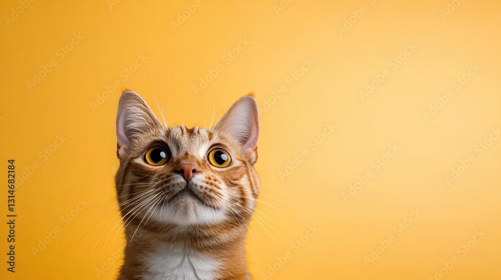 An inquisitive ginger cat gazes upward, illuminated by soft golden light, creating a warm and inviting atmosphere that evokes curiosity and wonder. An inquisitive ginger cat gazes upward, illuminated by soft golden light, creating a warm and inviting atmosphere that evokes curiosity and wonder.