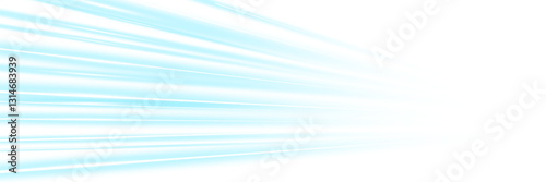 High speed blue light streaks. Energetic vector illustration featuring neon motion trails, perspective blur and racing inspired dynamic movement. Ideal for banners, gaming and action themes.