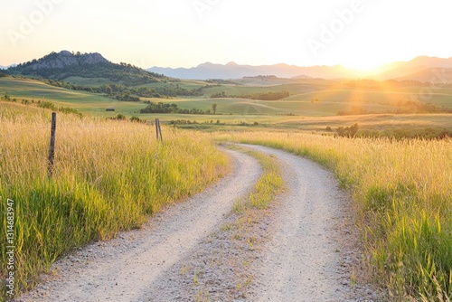 Golden Hour on a Country Road