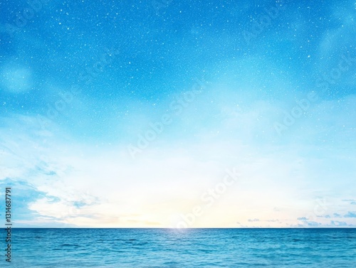 Wallpaper Mural Sparkling Azure Sky Meets Tranquil Ocean Horizon Torontodigital.ca