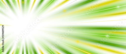 Dynamic speed lines and futuristic light green trails. Abstract vector illustration featuring glowing streaks, blur effects and acceleration themes. Great for banners, wallpapers and racing graphics.