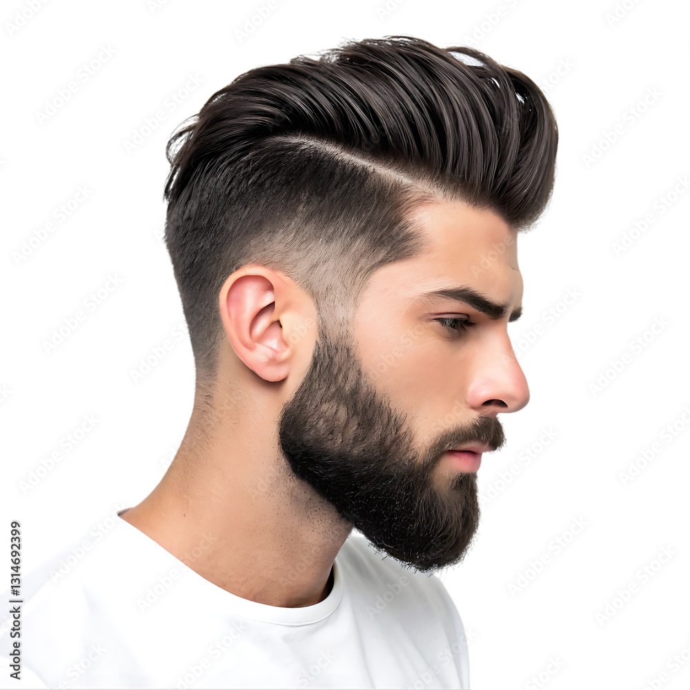 Obraz premium Men's Hairstyle & Beard Trends