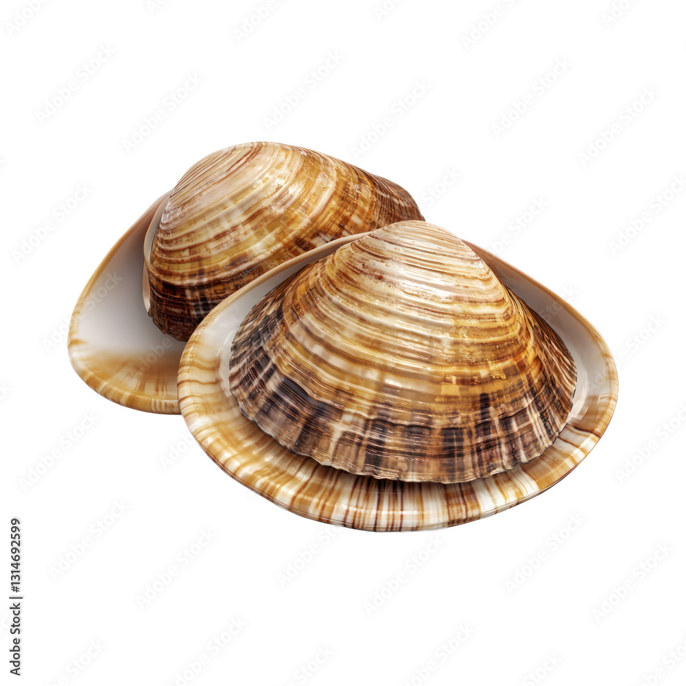 3D icon of Manila clam isolated on transparency background 3D icon of Manila clam isolated on transparency background