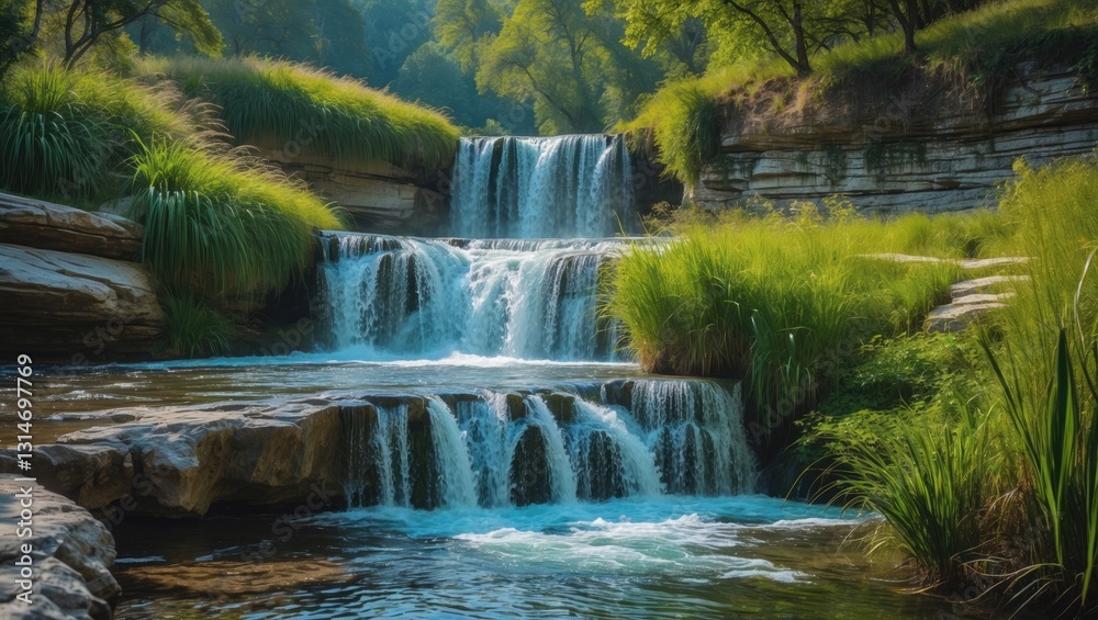 Obraz premium Krka waterfalls. Wilderness.
